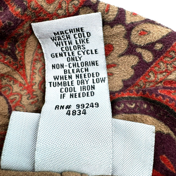 CATHERINES Women's 3X Brown Floral Paisley Western Cardigan Open Cover Up Boho - Picture 5 of 7